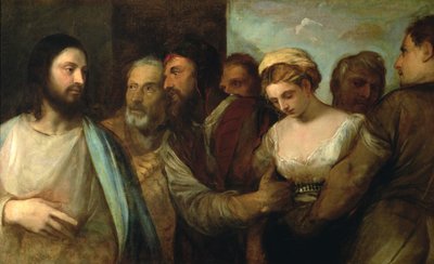 Christ and the Adulteress, 1512-15 by Tiziano Vecelli